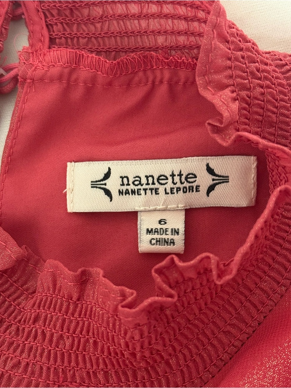 Nanette Lepore Raspberry Pink Ruffled Neck Mini Dress - Picture 4 of 4